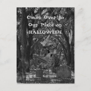 Carte postale effrayante d'invitation de Halloween
