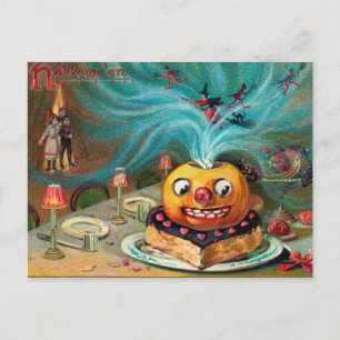 Carte postale éffrayante Halloween vintage