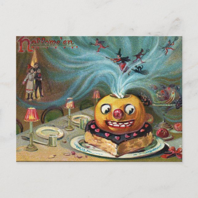 Carte postale éffrayante Halloween vintage (Devant)
