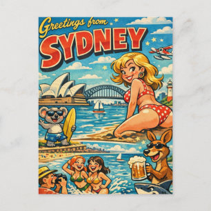 Carte postale effrontée classique de Sydney