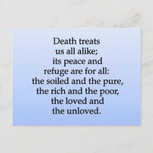 Carte Postale Égalité de la mort