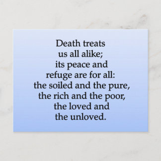 Carte Postale Égalité de la mort