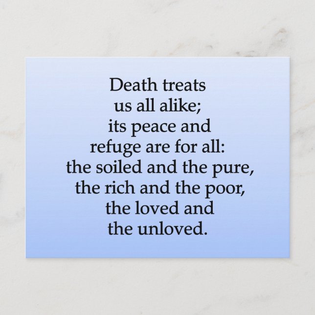 Carte Postale Égalité de la mort (Devant)