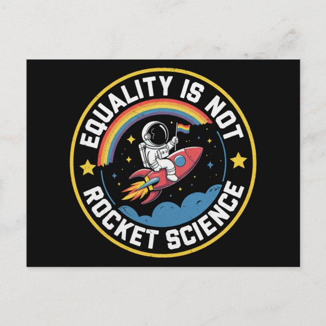 Carte Postale Égalité LGBT Pas de science-fusion Fierté Allié  (Devant)