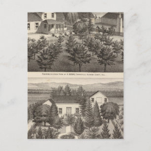 Carte Postale Egger, Résidences de Haines, fermes