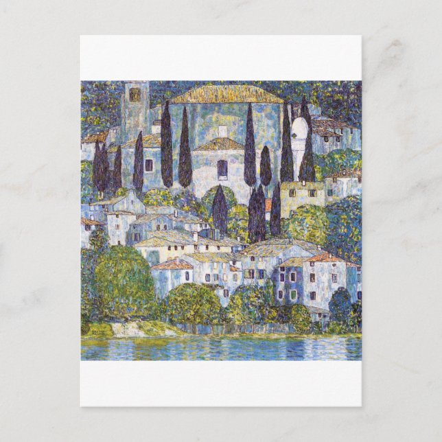 Carte Postale Église à Cassone, Gustav Klimt (Devant)