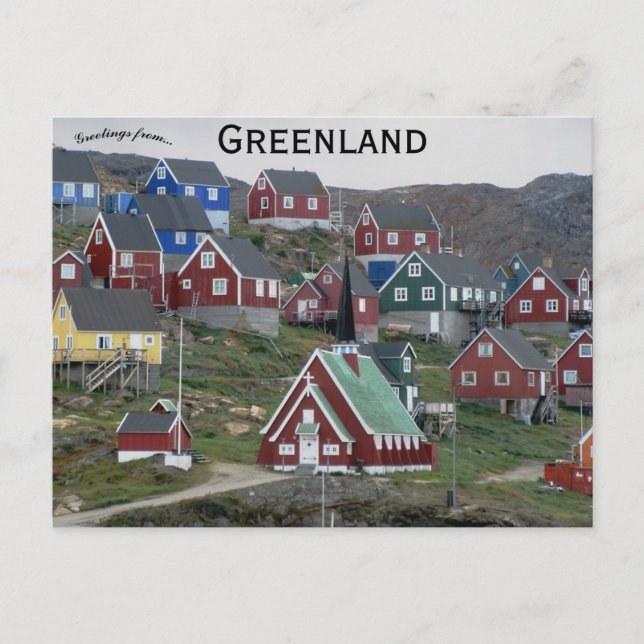 Carte Postale Église à Upernavik Groenland (Devant)