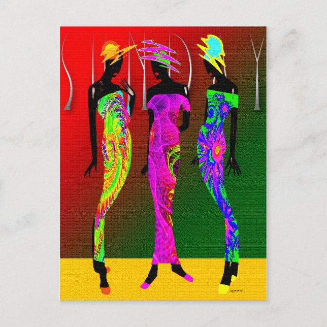 Carte Postale Église afrocentrique du dimanche (Devant)