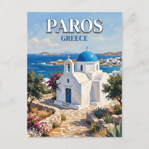 Carte Postale Église Agios Nikolaos Paros Grèce