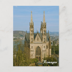 Carte Postale Eglise Apollinaris à Remagen, Allemagne