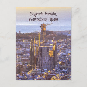 Carte Postale Église catholique de la Sagrada Familia, Barcelone