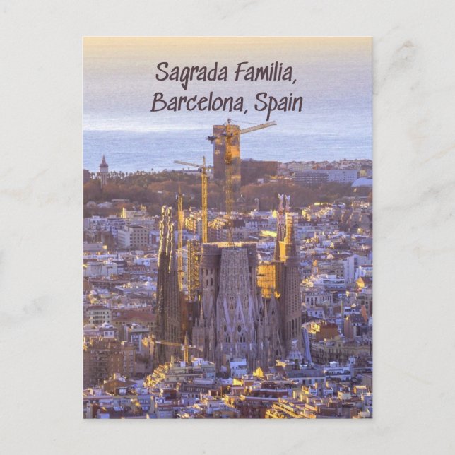 Carte Postale Église catholique de la Sagrada Familia, Barcelone (Devant)