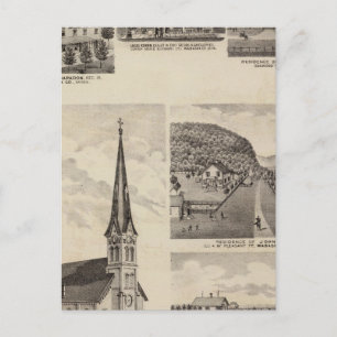 Carte Postale Église catholique romaine, Résidences, Minnesota