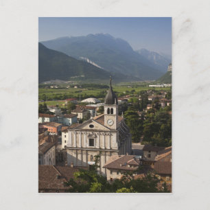 Carte Postale Église collégiale au matin, Arco, Trento