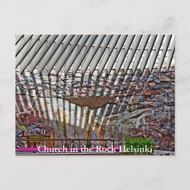 Carte Postale Église dans le Rocher Helsinki (Devant)
