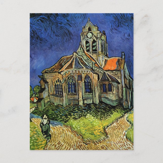 Carte Postale Eglise d'Auvers par Vincent van Gogh (Devant)
