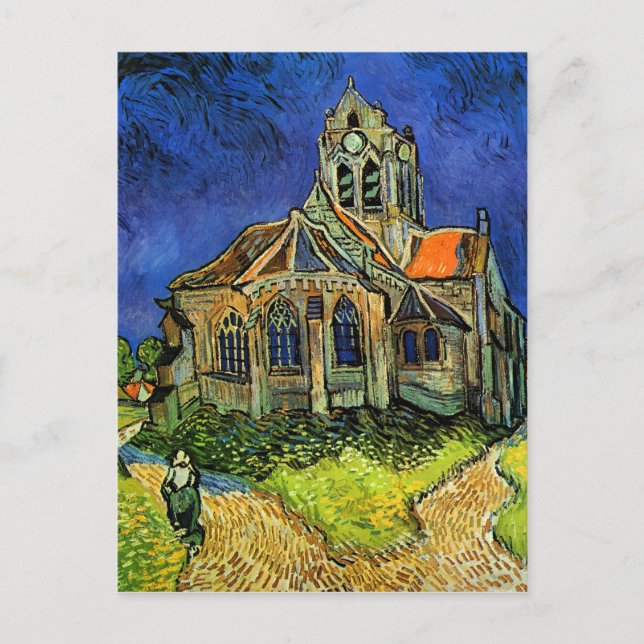 Carte Postale Église d'Auvers Van Gogh (Devant)
