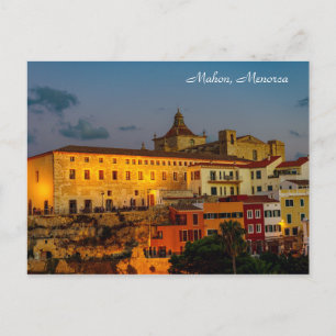 Carte Postale Église de Carmen au crépuscule - Mahon, Menorca