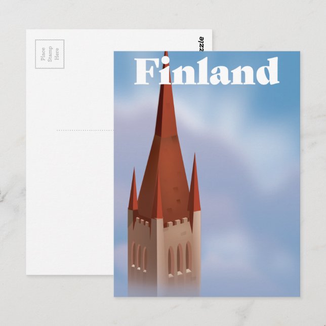 Carte Postale Église de Finlande  (Devant / Derrière)