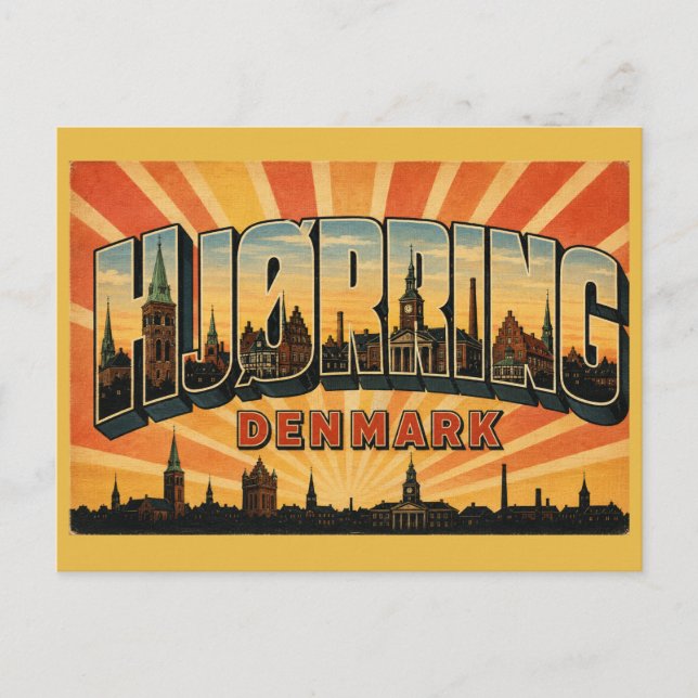 Carte Postale Église de Hjørring Danemark (Devant)