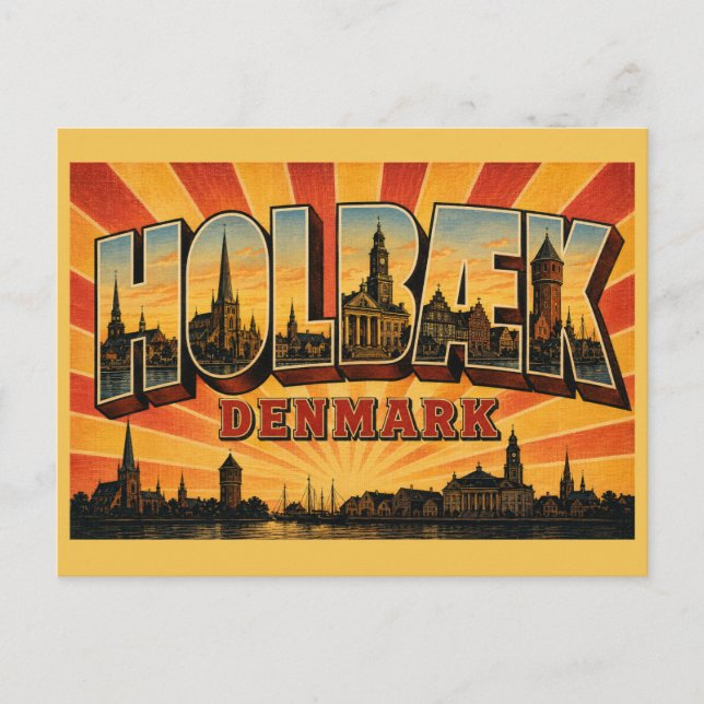 Carte Postale Église de Holbæk Danemark (Devant)