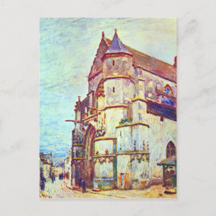 Carte Postale Eglise de Moret, après la pluie par Alfred Sisley