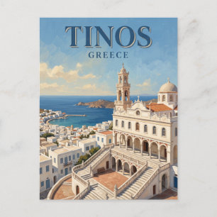 Carte Postale Église de Panagia Evangelistria Tinos Grèce
