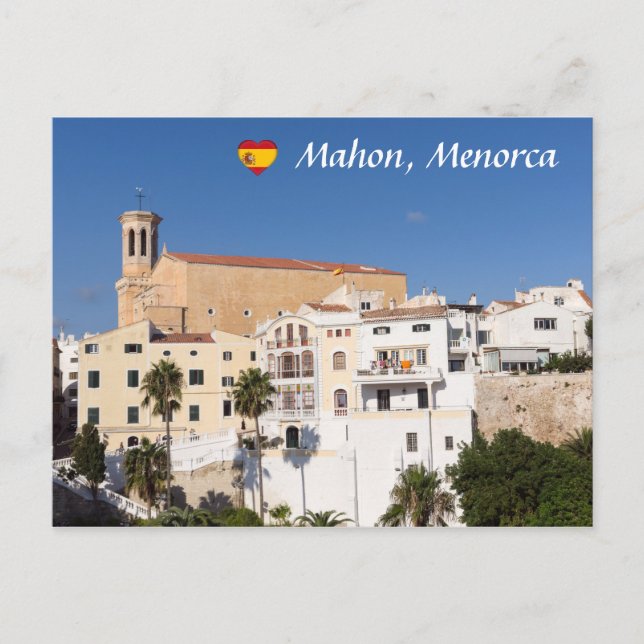 Carte Postale Église de Santa Maria - Mahon, Menorca, Espagne (Devant)
