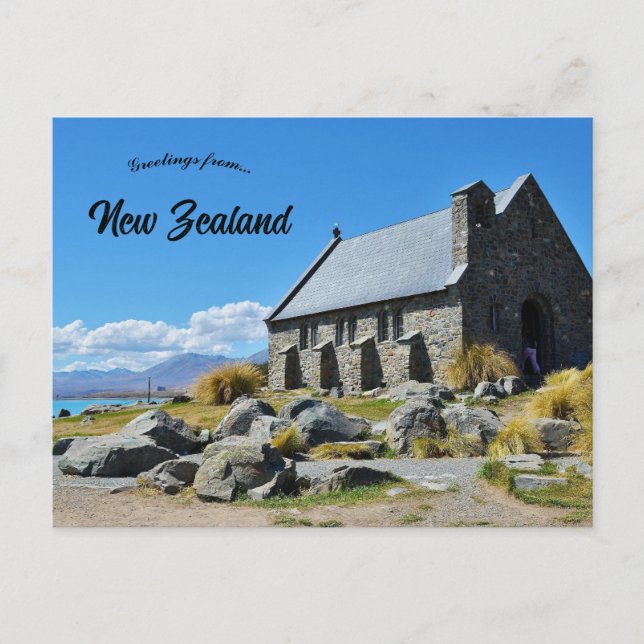 Carte Postale Église du Bon Pasteur Tekapo Nouvelle-Zélande (Devant)