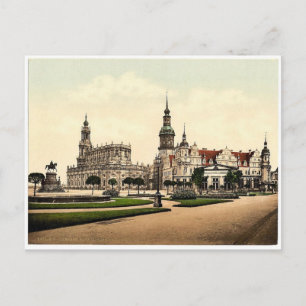 Carte Postale Église et Château Royal, Altstadt, Dresde, Saxe