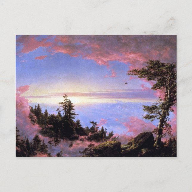 Carte Postale Église Frederic Edwin - Au-dessus des nuages à sun (Devant)