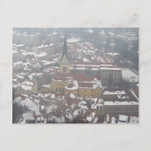 Carte Postale église hivernale de ljubljana