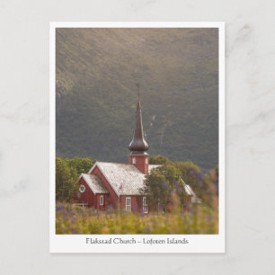 Carte Postale Église Lofoten Flakstad