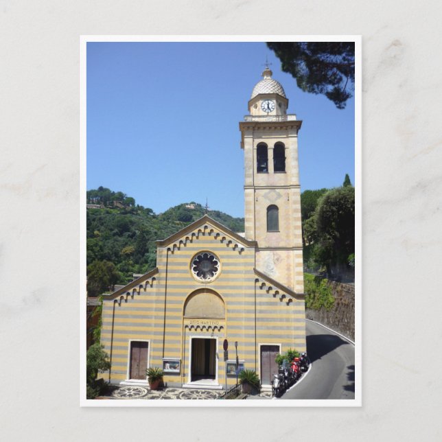 Carte Postale église martino de portofino (Devant)