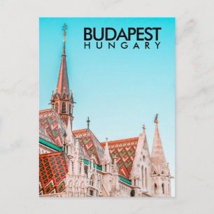 Carte Postale Eglise Matthias, Budapest, Hongrie