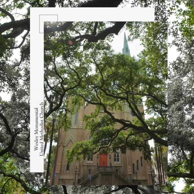 Carte Postale Église méthodiste unie monumentale Savannah Wesley (Créateur téléchargé)
