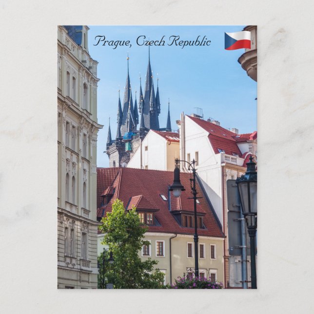 Carte Postale Église Notre-Dame avant Tyn à Prague (Devant)