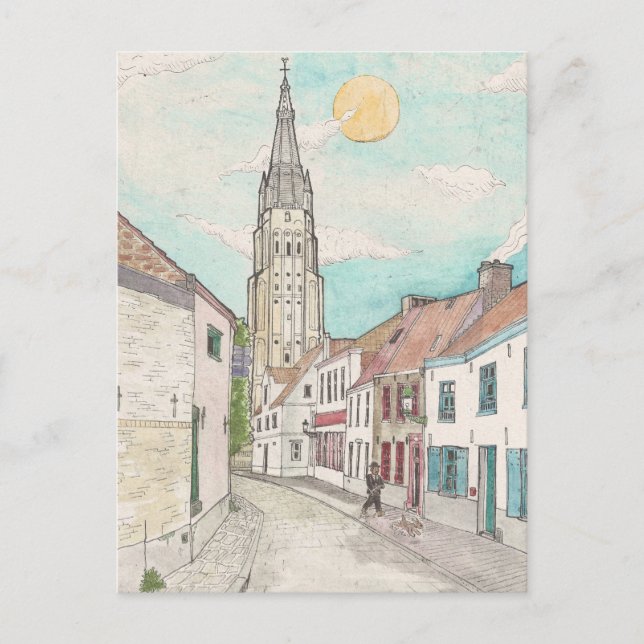 Carte Postale Eglise Notre-Dame, Bruges Belgique (Devant)
