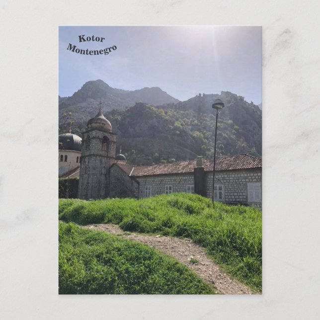Carte Postale Église orthodoxe médiévale, ancienne Kotor, Montén (Devant)