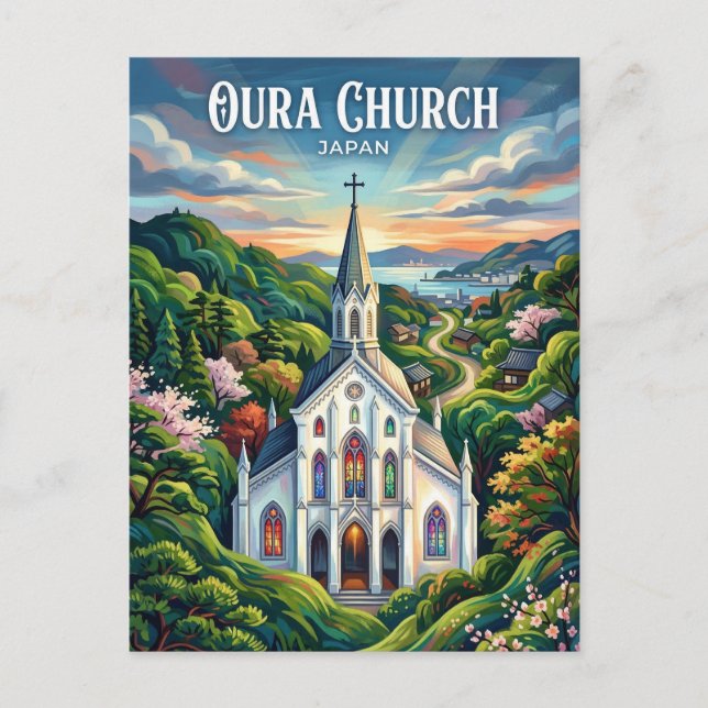 Carte Postale Église Oura Japon (Devant)