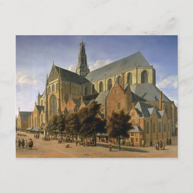 Carte Postale Église Saint-Bavo à Haarlem, 1666 (Devant)