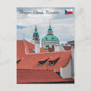 Carte Postale Eglise Saint Nicolas et toits de Prague