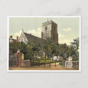 Carte Postale Église Sainte-Marie, Folkestone, Angleterre rare P
