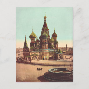 Carte Postale Eglise St Basil, Carré rouge Moscou