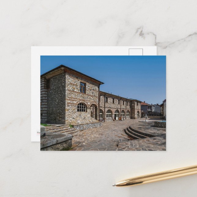 Carte Postale Eglise St Dimitrija- Bitola, Macédoine (Devant/Arrière en situation)
