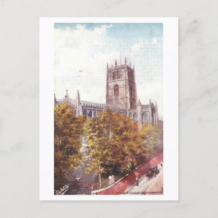 Carte Postale Église St. Mary de Nottingham vintage