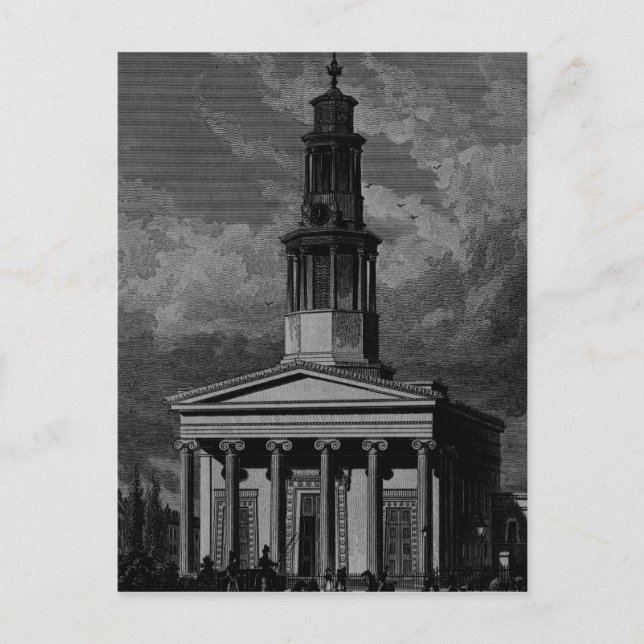 Carte Postale Eglise St Pancrass, front ouest (Devant)