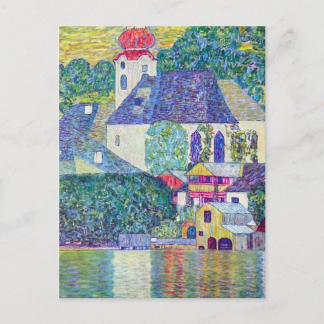 Carte Postale Eglise St Wolfgang par Gustav Klimt, Art Victorien (Devant)