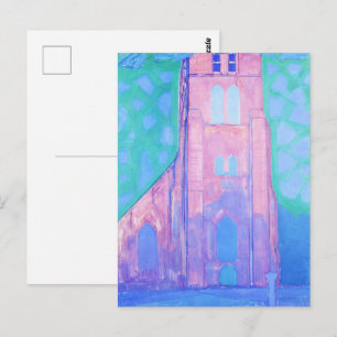 Carte Postale Église-tour de Piet Mondrian à Domburg Art abstrai
