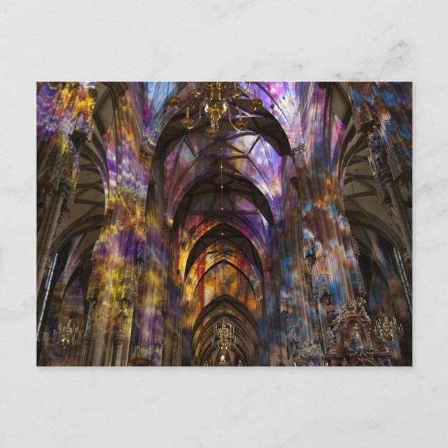 Carte Postale Eglise viennoise illuminée (Devant)